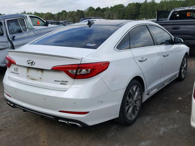 5NPE34AB9FH250675 - 2015 HYUNDAI SONATA SPO WHITE photo 4