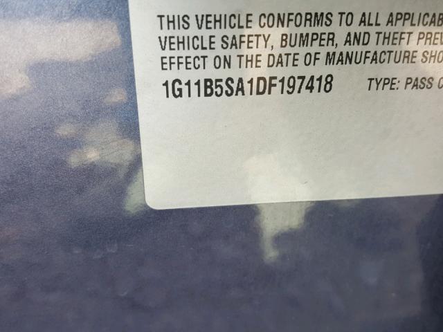 1G11B5SA1DF197418 - 2013 CHEVROLET MALIBU LS Mavi foto 10