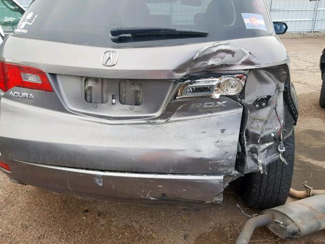 5J8TB18547A015670 - 2007 ACURA RDX TECHNO GRAY photo 9