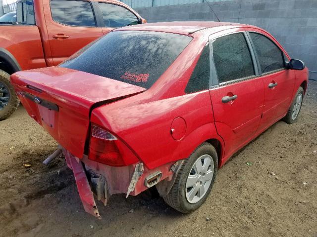 1FAFP34N17W256710 - 2007 FORD FOCUS ZX4 RED photo 4