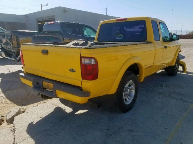 1FTYR14U63PA55057 - 2003 FORD RANGER SUP YELLOW photo 4