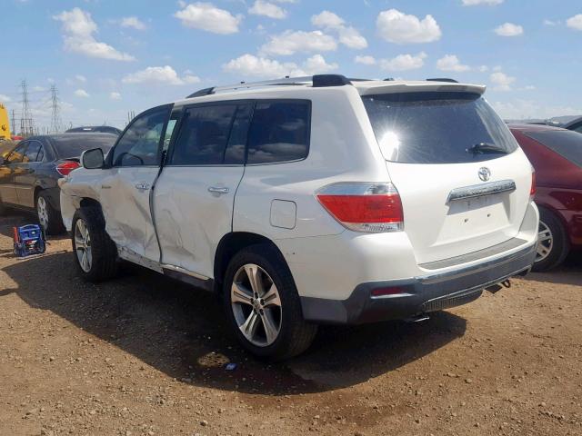 5TDYK3EH2CS057878 - 2012 TOYOTA HIGHLANDER WHITE photo 3