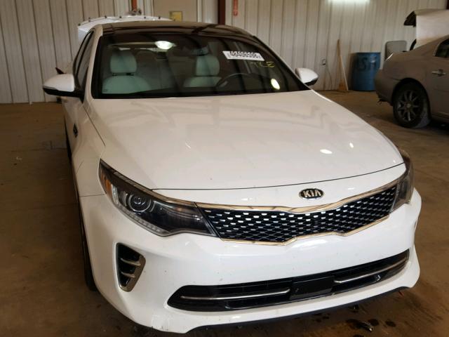 5XXGV4L27GG108337 - 2016 KIA OPTIMA SXL WHITE photo 1