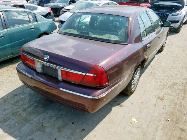 2MEFM74W62X661010 - 2002 MERCURY GRAND MARQ MAROON photo 4