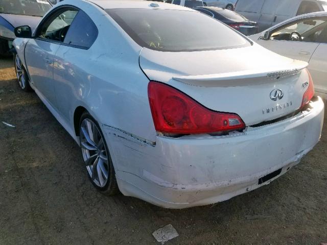 JNKCV64E78M116841 - 2008 INFINITI G37 BASE WHITE photo 3