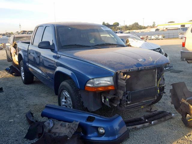 1D7HL38K84S589462 - 2004 DODGE DAKOTA QUA BLUE photo 1