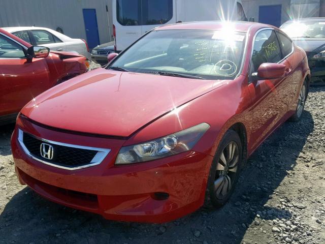 1HGCS1B88AA000907 - 2010 HONDA ACCORD EXL RED photo 2