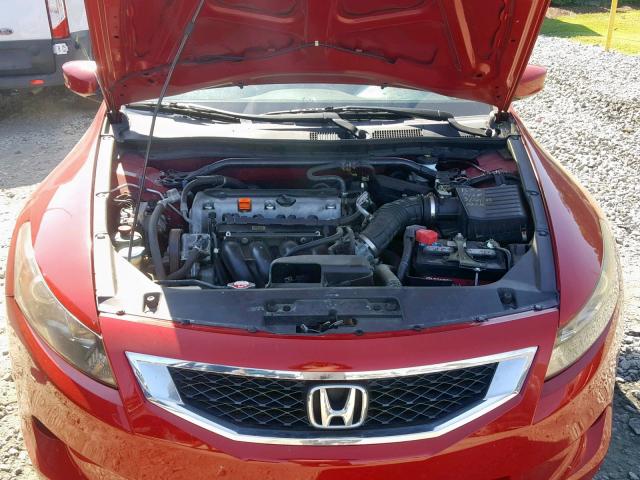 1HGCS1B88AA000907 - 2010 HONDA ACCORD EXL RED photo 7