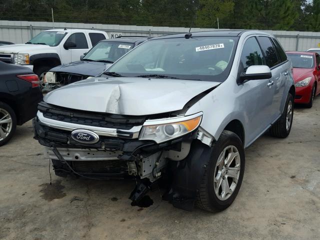 2FMDK3JCXBBB42827 - 2011 FORD EDGE SEL SILVER photo 2