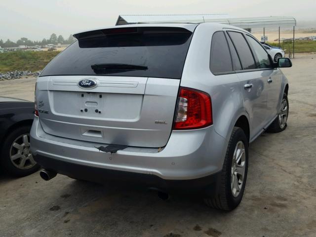 2FMDK3JCXBBB42827 - 2011 FORD EDGE SEL SILVER photo 4