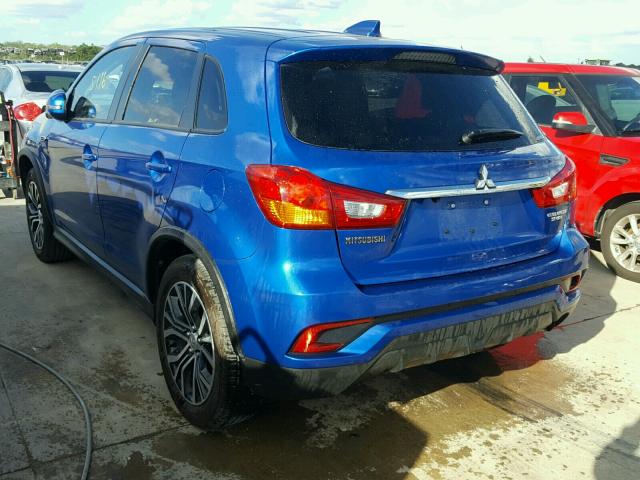 JA4AR3AU9JU011399 - 2018 MITSUBISHI OUTLANDER BLUE photo 3