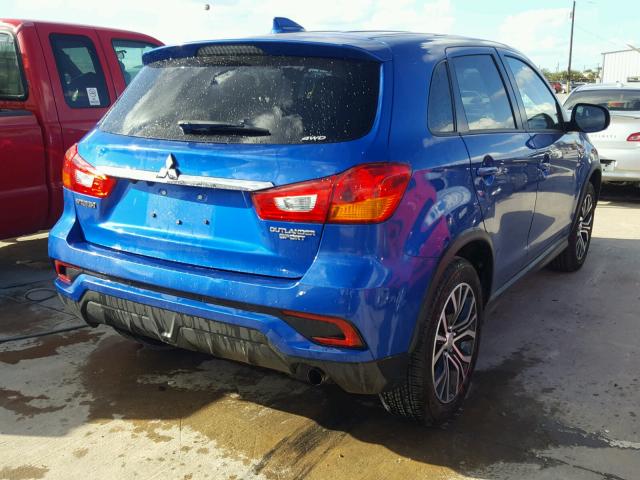 JA4AR3AU9JU011399 - 2018 MITSUBISHI OUTLANDER BLUE photo 4