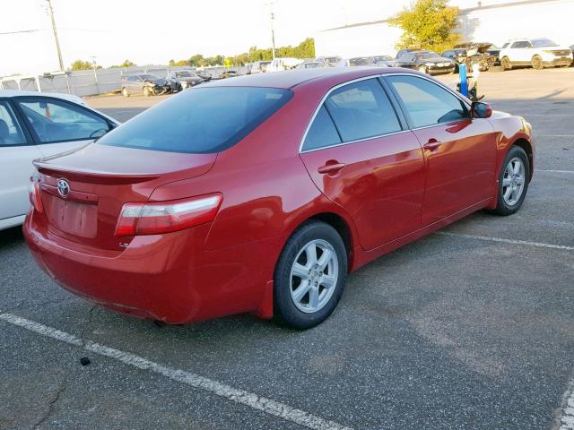 4T1BE46K79U401296 - 2009 TOYOTA CAMRY BASE RED photo 4