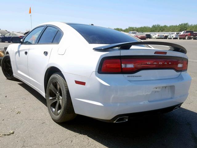 2C3CDXHGXDH575790 - 2013 DODGE CHARGER SX WHITE photo 3