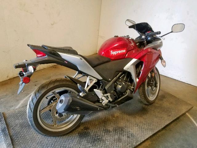 MLHMC410XC5204145 - 2012 HONDA CBR250 R RED photo 4