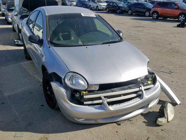 1B3ES16C92D542704 - 2002 DODGE NEON S SILVER photo 1