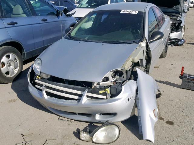 1B3ES16C92D542704 - 2002 DODGE NEON S SILVER photo 2