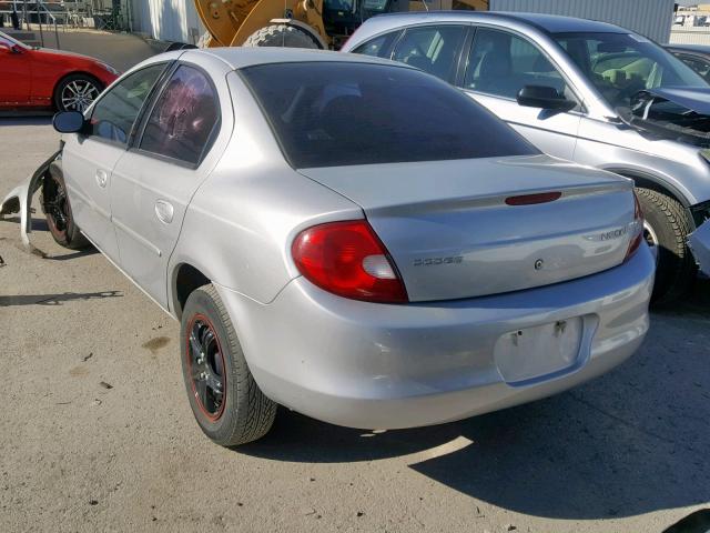 1B3ES16C92D542704 - 2002 DODGE NEON S SILVER photo 3