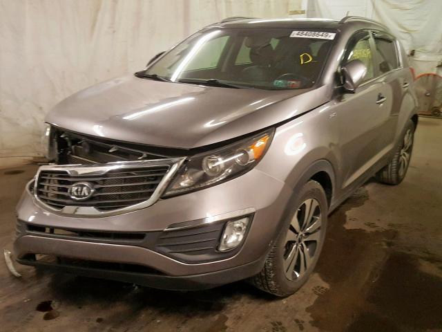 KNDPCCA24B7088827 - 2011 KIA SPORTAGE E GRAY photo 2