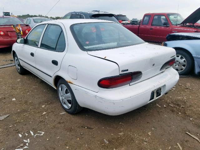 1Y1SK5262VZ409259 - 1997 GEO PRIZM BASE WHITE photo 3