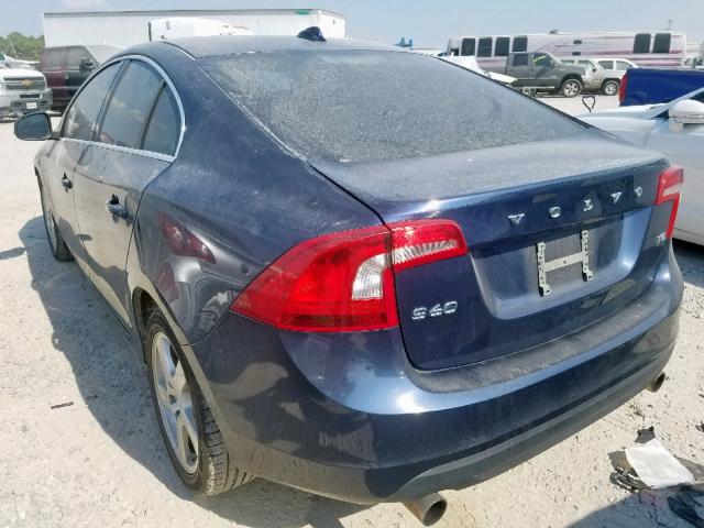 YV1612FS1D2185076 - 2013 VOLVO S60 T5 BLUE photo 3