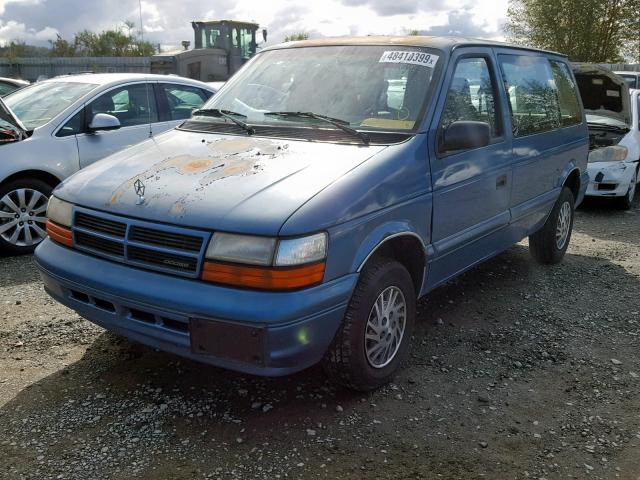 2B4GH45R0SR210643 - 1995 DODGE CARAVAN SE BLUE photo 2