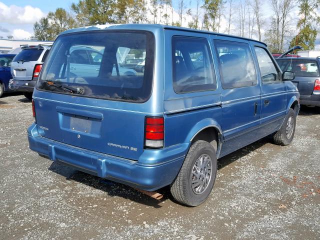 2B4GH45R0SR210643 - 1995 DODGE CARAVAN SE BLUE photo 4