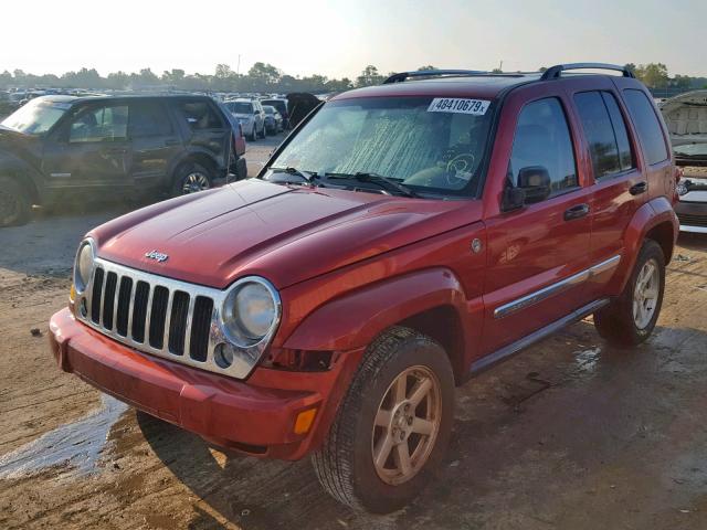 1J4GL58KX7W536660 - 2007 JEEP LIBERTY LI RED photo 2