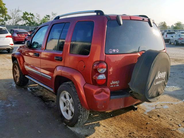 1J4GL58KX7W536660 - 2007 JEEP LIBERTY LI RED photo 3