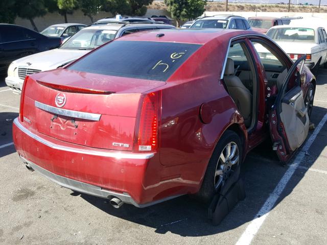 1G6DV57V580212165 - 2008 CADILLAC CTS HI FEA RED photo 4