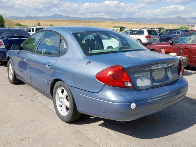 1FAFP5524YG276395 - 2000 FORD TAURUS SES BLUE photo 3