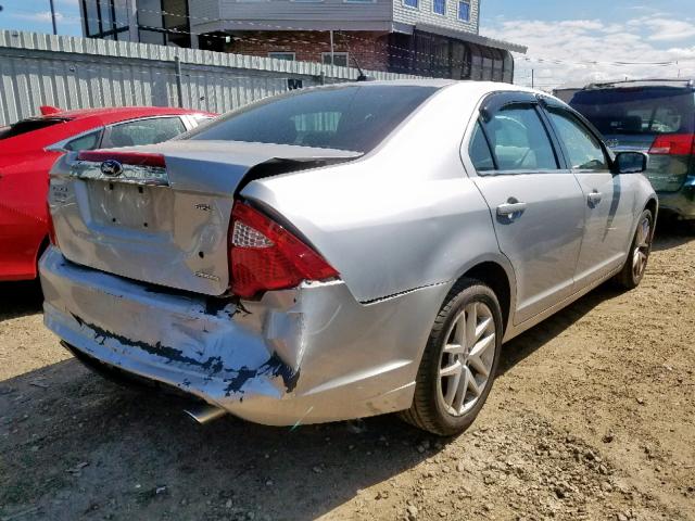 3FAHP0JGXCR227720 - 2012 FORD FUSION SEL SILVER photo 4