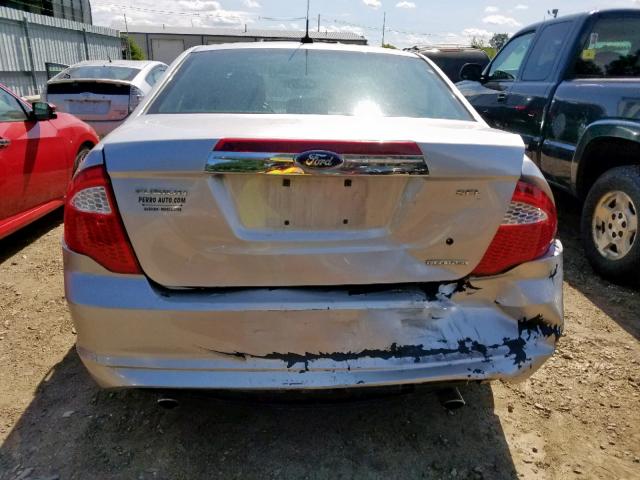 3FAHP0JGXCR227720 - 2012 FORD FUSION SEL SILVER photo 9