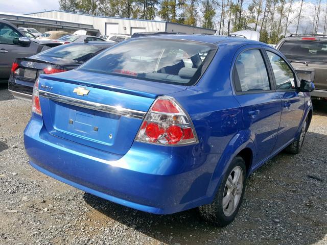 KL1TD5DE3AB113622 - 2010 CHEVROLET AVEO LS BLUE photo 4