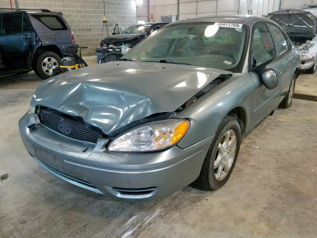 1FAFP56U96A120840 - 2006 FORD TAURUS SEL GREEN photo 2