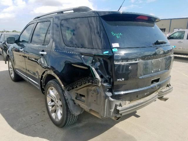 1FM5K7D82DGC90551 - 2013 FORD EXPLORER X BLACK photo 3