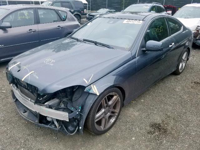 WDDGJ8JB5DG057551 - 2013 MERCEDES-BENZ C 350 4MAT GRAY photo 2