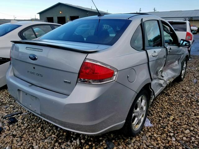 1FAHP36N69W119724 - 2009 FORD FOCUS SES SILVER photo 4