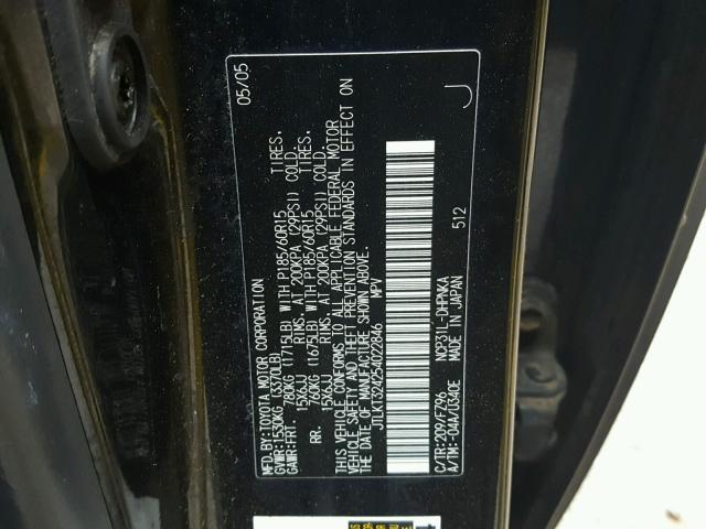 JTLKT324254022846 - 2005 TOYOTA SCION XB Қара фото 10