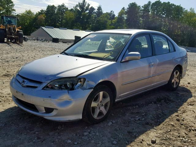 2HGES267X4H590047 - 2004 HONDA CIVIC EX SILVER photo 2