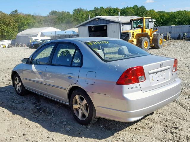 2HGES267X4H590047 - 2004 HONDA CIVIC EX SILVER photo 3