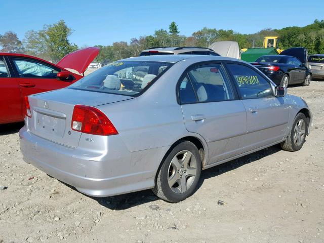 2HGES267X4H590047 - 2004 HONDA CIVIC EX SILVER photo 4