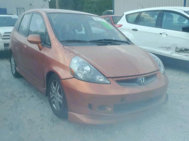 JHMGD38608S041157 - 2008 HONDA FIT SPORT ORANGE photo 1