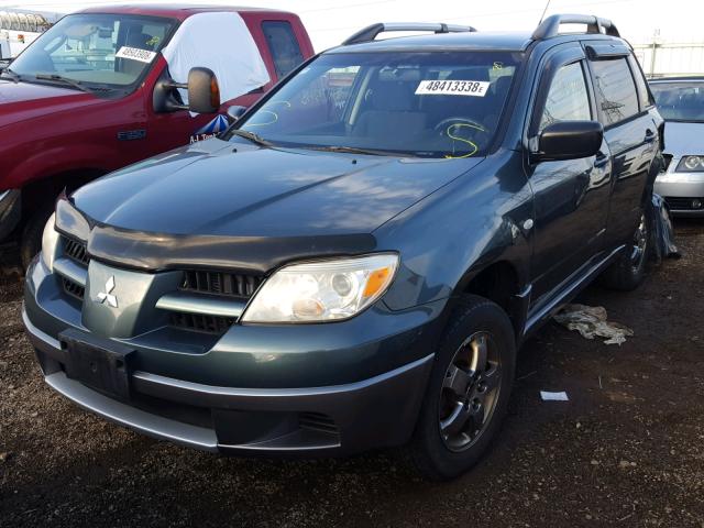 JA4LZ31F16U034399 - 2006 MITSUBISHI OUTLANDER GREEN photo 2