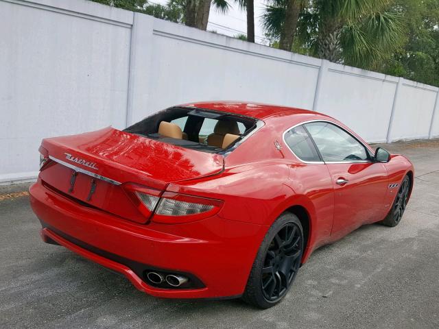 ZAMGJ45A180038221 - 2008 MASERATI GRANTURISM RED photo 4