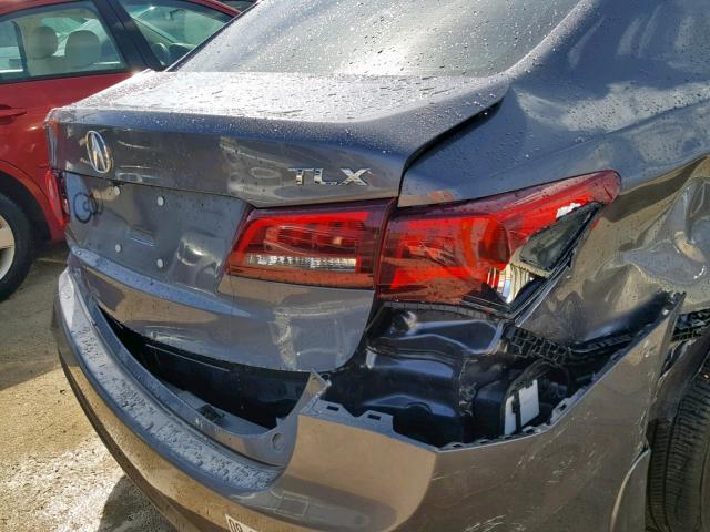 19UUB1F53HA002305 - 2017 ACURA TLX TECH GRAY photo 9