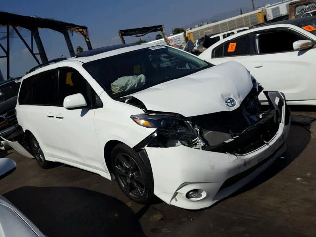 5TDXZ3DC2HS886437 - 2017 TOYOTA SIENNA SE WHITE photo 1