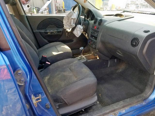 KL1TD56616B571950 - 2006 CHEVROLET AVEO BASE Көк фото 5