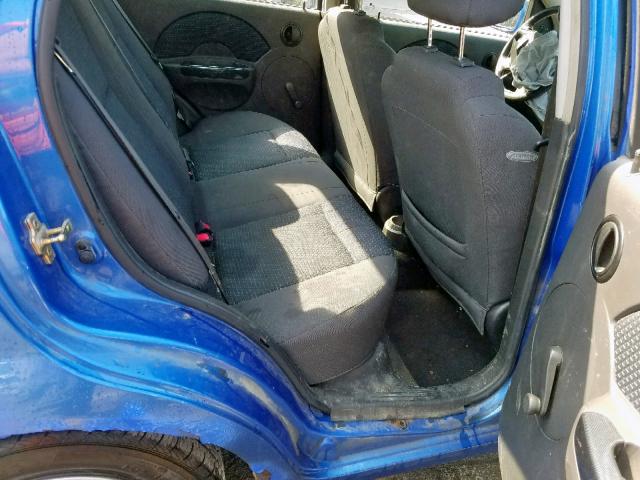 KL1TD56616B571950 - 2006 CHEVROLET AVEO BASE Көк фото 6