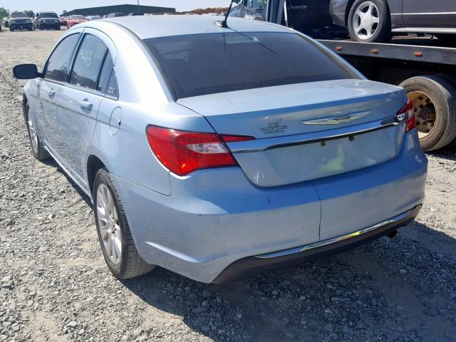 1C3CCBAB1CN204320 - 2012 CHRYSLER 200 LX BLUE photo 3